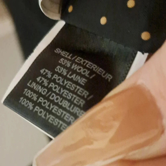 Sam Edelman Twill Walker Wool Blend Black Coat 8 - Picture 9 of 9